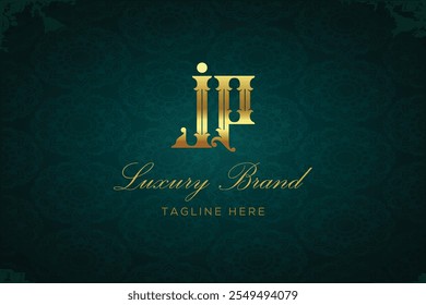 JP LUXURY LETTER LOGO DESIGN. It is a luxury letter monogram logo, this logo is made by combining two letters
