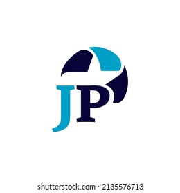 JP monogram initials letter concept. JP icon logo design. JP elegant and Professional letter icon design.