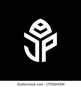 JP monogram logo with a cypress shape luxury style design template