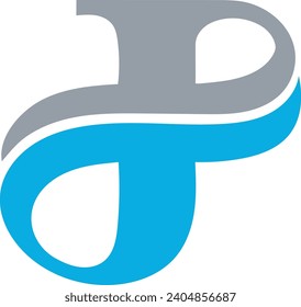 JP monogram logo	Template in a modern minimalist style
