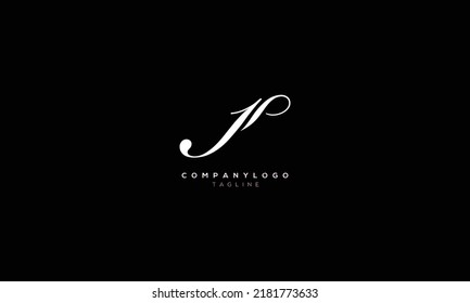 JP PJ Abstract initial monogram letter alphabet logo design