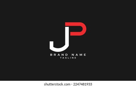 JP, PJ, Abstract initial monogram letter alphabet logo design