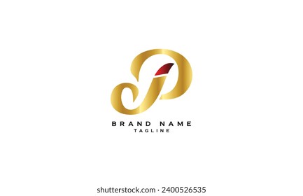 JP, PJ, Abstract initial monogram letter alphabet logo design