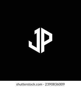 Diseño de letras abstractas JP o PJ y logotipo de ilustraciones de colores diferentes. Diseño de iconos impresionantes o diseño de monogramas.
