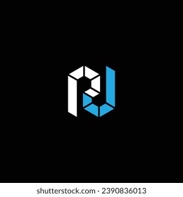JP or PJ abstract letter design and different colors illustration logo. Awesome icon design or monogram design.