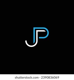JP oder PJ abstraktes Briefdesign und verschiedene Farben Illustrations-Logo. Fantastisches Icon-Design oder Monogramm-Design.