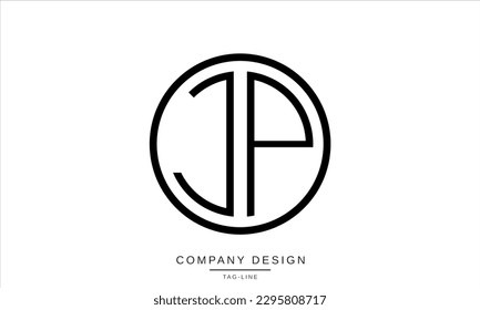 JP, PJ, Abstract Letters Logo Monogram