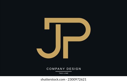 JP, PJ, Abstract Letters Logo Monogram