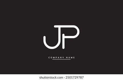 JP, PJ Abstract Letters Logo Monogram