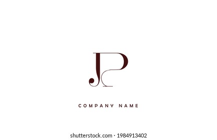 JP, PJ Alphabet Letters Logo Monogram