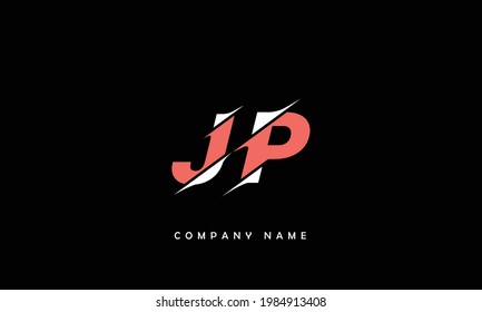 JP, PJ Alphabet Letters Logo Monogram