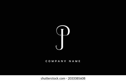 JP, PJ Alphabets Letters Logo Monogram