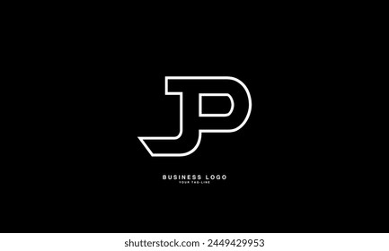 JP, PJ, J, P, Letras Abstractas Logo Monograma
