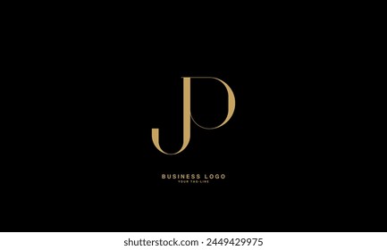 JP, PJ, J, P, Abstrakte Buchstaben Logo Monogramm