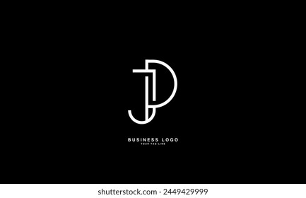 JP, PJ, J, P, Abstrakte Buchstaben Logo Monogramm