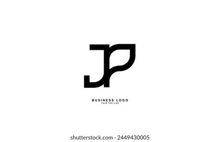 JP, PJ, J, P, Abstract Letters Logo Monogram