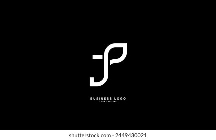 JP, PJ, J, P, Letras Abstractas Logo Monograma