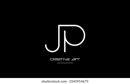 JP, PJ, J, P letras abstratas monograma de logotipo