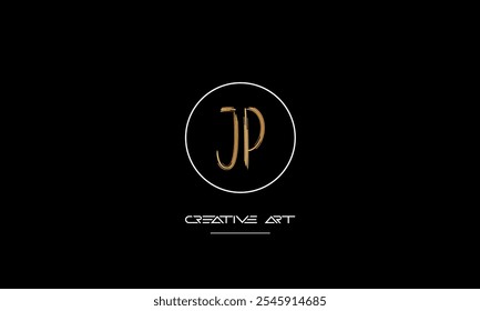 JP, PJ, J, P abstract letters logo monogram