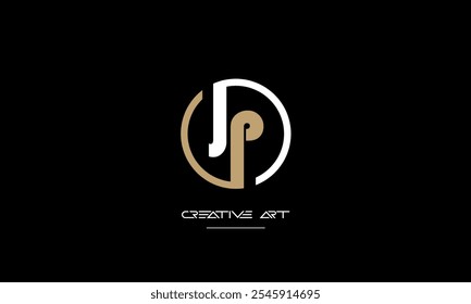 JP, PJ, J, P abstract letters logo monogram