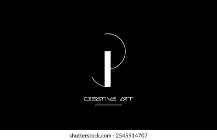 JP, PJ, J, P abstract letters logo monogram