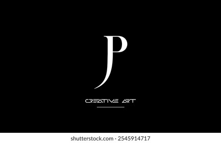 JP, PJ, J, P letras abstractas logo monograma