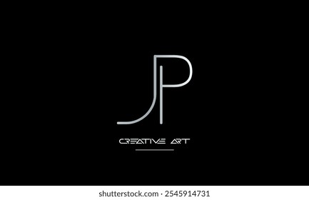 JP, PJ, J, P abstract letters logo monogram