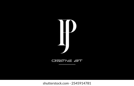 JP, PJ, J, P abstrakte Buchstaben Logo-Monogramm