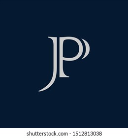 JP or PJ letter logo design