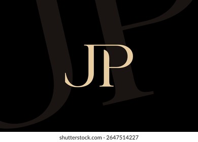 JP or PJ letter logo icon design. Classic style luxury initials monogram.