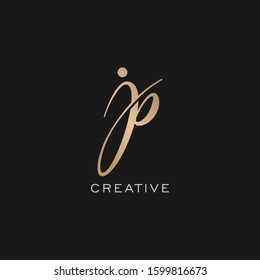 Jp Pj Logo Template Handwriting Script