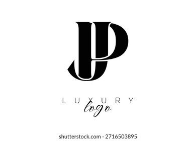 JP Serif Letter Monogram Typography Logo for Elegant Premium Branding Identity