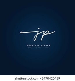 JP Signature Logo - Handwritten Vector Logo Template for JP Alphabet