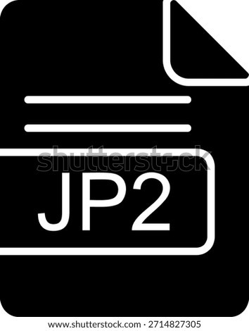 Jp2 File Format Glyph Style Icon Design