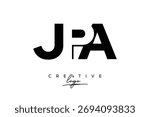 JPA Creative Minimalist Negative Space Latter Logo with Modern Monogram for Branding and Business Lettermark Logo with Initial Letters Logo Design for Branding.