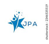 JPA Letter logo white background .JPA Business finance logo design vector image in illustrator .JPA letter logo design for entrepreneur and business.
