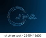 JPA low poly letter logo vector design. JPA lower poly logo design. Low poly logo.
