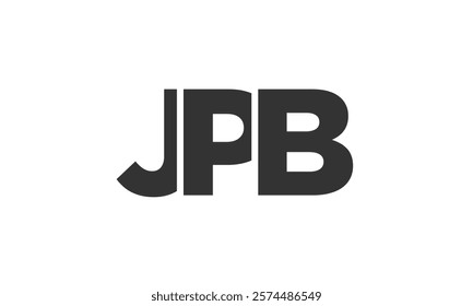 JPB logo design template with strong and modern bold text. Initial based vector logotype featuring simple and minimal typography. Trendy company identity ideal for businesses brand presence.