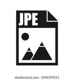 JPE File Icon, Flat Design Style