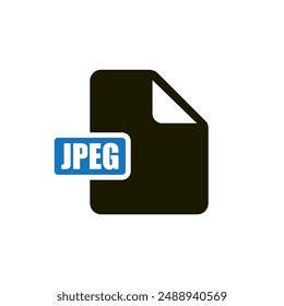 Diseño de elemento de ilustración de icono de archivo JPEG