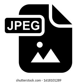 jpeg file icon isolated sign symbol vector illustration - high quality black style vector icons
