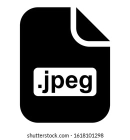 jpeg file icon isolated sign symbol vector illustration - high quality black style vector icons
