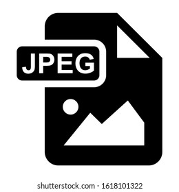 jpeg file icon isolated sign symbol vector illustration - high quality black style vector icons
