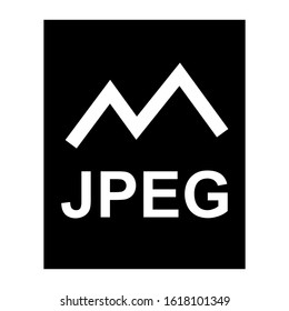 jpeg file icon isolated sign symbol vector illustration - high quality black style vector icons
