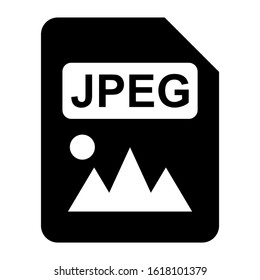 jpeg file icon isolated sign symbol vector illustration - high quality black style vector icons
