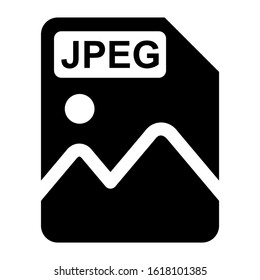 jpeg file icon isolated sign symbol vector illustration - high quality black style vector icons
