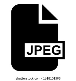 jpeg file icon isolated sign symbol vector illustration - high quality black style vector icons
