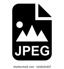 jpeg file icon isolated sign symbol vector illustration - high quality black style vector icons
