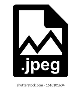 jpeg file icon isolated sign symbol vector illustration - high quality black style vector icons
