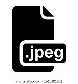 jpeg file icon isolated sign symbol vector illustration - high quality black style vector icons
